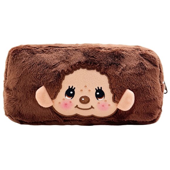 Monchhichi-Kun Face Plush Cosmetic Bag - Picture 1 of 4
